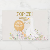 Waterverf Goose Duck Wildflower Baby shower Likeurfles Etiket (Enkel label)