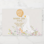 Waterverf Goose Duck Wildflower Baby shower Likeurfles Etiket (Enkel label)