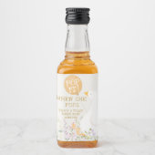 Waterverf Goose Duck Wildflower Baby shower Likeurfles Etiket (Voorkant)