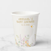 Waterverf Goose Duck Wildflower Baby shower Papieren Bekers (Voorkant)