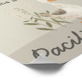 Waterverf Goose Fopspeen Hunt Baby shower Spel Poster (Hoek)