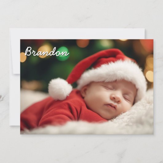 Waterverf Goose - Foto Baby Aankondiging Kaart (Voorkant)