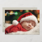 Waterverf Goose - Foto Baby Aankondiging Kaart (Voorkant / Achterkant)