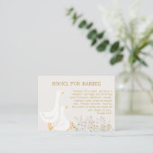 Waterverf Goose Twins Baby shower Boek Aanvraag Informatiekaartje (Staand voorkant)