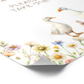 Waterverf Goose Wildflower Baby shower Favors Poster (Hoek)