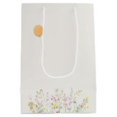 Waterverf Goose Wildflower Baby shower Medium Cadeauzakje (Achterkant)