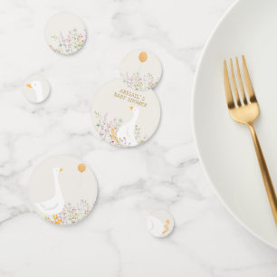 Waterverf Goose Wildflower Twins Baby shower Confetti
