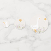 Waterverf Goose Wildflower Twins Baby shower Confetti (Achterkanten)