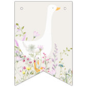 Waterverf Goose Wildflower Twins Baby shower Vlaggetjes (Eerste vlag)