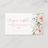 Waterverf goot roze spoelroerkleerkaartje informatiekaartje (Voorkant)