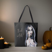 Waterverf Gothic Bad Witch Halloween Tote Bag