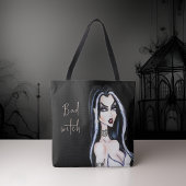 Waterverf Gothic Bad Witch Halloween Tote Bag