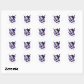 Waterverf Gothic Dark Fairy Ronde Sticker (Vel)