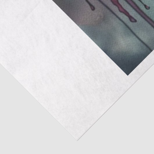 Waterverf Gothic schedel Decoupage papier (Detail)