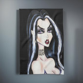 Waterverf Gotische Heks Halloween Theedoek