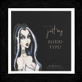 Waterverf Gotische Heks Halloween Zwart Servet