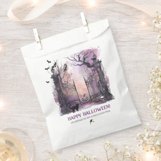 Waterverf Gotische Poort Entree Halloween Party Bedankzakje (Geknipt)