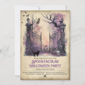 Waterverf Gotische Poort Entree Halloween Party Kaart (Voorkant)