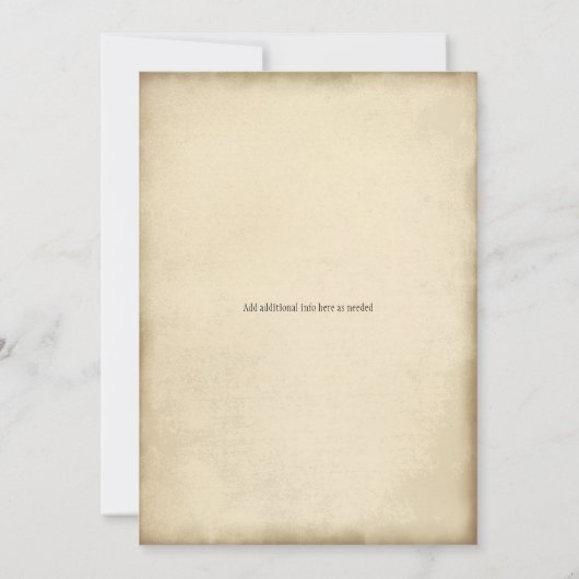 Waterverf Gotische Poort Entree Halloween Party Kaart (Achterkant)