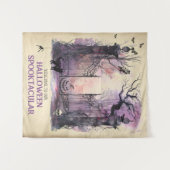 Waterverf Gotische Poort Entree Halloween Welkom Wandkleed (Voorkant (horizontaal))