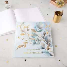 Waterverf goud Baby Shower Gastenboek