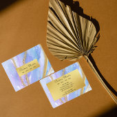 waterverf goud en blauw aangepaste visitekaartje
