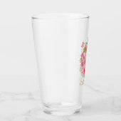 Waterverf Goud en Bloemen Monogram Letter C Glas (Rechts)