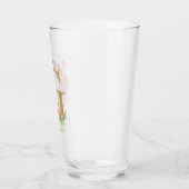 Waterverf Goud en Bloemige Initiaal G Glas (Links)