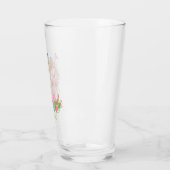 Waterverf Goud en Bloemige Monogram Letter L Glas (Links)