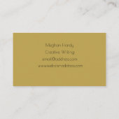 Waterverf Goud en Grijs Lijst Visitekaartje (Achterkant)