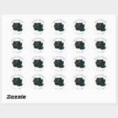 Waterverf Goud en Groen Monogram Sticker (Vel)