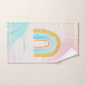 Waterverf Goud Glitter Regenboog Bad Handdoek (Handdoek)