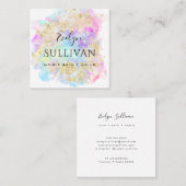 waterverf goud glitter visitekaartje (Voorkant / Achterkant)