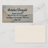 Waterverf Goud Grijs Eenvoudig beroep Visitekaartje (Voorkant / Achterkant)