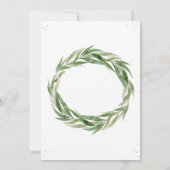 Waterverf Goud Groen Baby shower Uitnodiging (Achterkant)