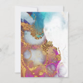 waterverf goud namaak folie fabuleuze verjaardag kaart (Achterkant)