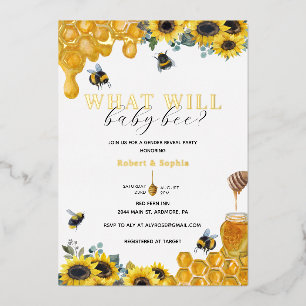 Waterverf Goud onthullen Folie Uitnodiging