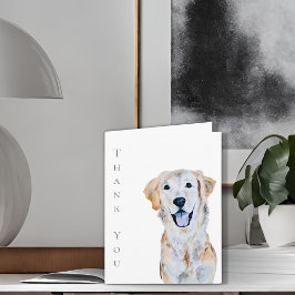 Waterverf Goud Retriever Hond Bedankt Kaart