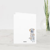 Waterverf Goud Retriever Hond Gelukkige Verjaardag Kaart (Achterkant)
