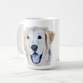 Waterverf Goud Retriever Hond Koffiemok (Voorkant links)