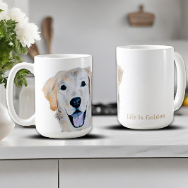 Waterverf Goud Retriever Hond Koffiemok