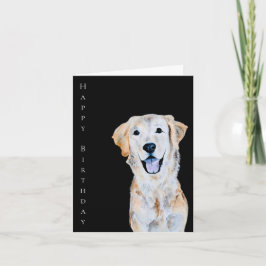 Waterverf Goud Retriever Hond Verjaardag Kaart