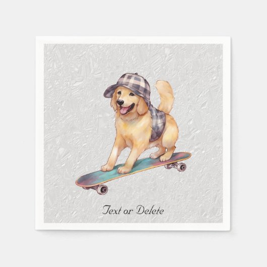 Waterverf Goud Retriever Servetten (Voorkant)