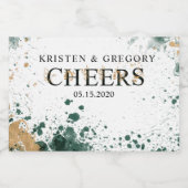 Waterverf Goud | set van etiketten voor mousserend (Enkel label)