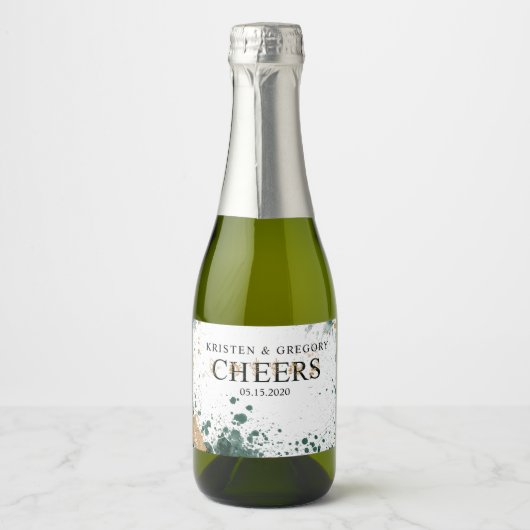 Waterverf Goud | set van etiketten voor mousserend (Voorkant)