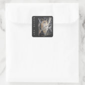 Waterverf Goud Vierkante Sticker (Tas)