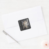 Waterverf Goud Vierkante Sticker (Envelop)
