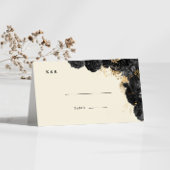 Waterverf Goud Zwart Rozen Bruiloft Plaats Kaart Plaatskaartje