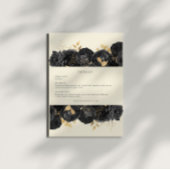 Waterverf Goud Zwart Rozen Receptie Details Kaart