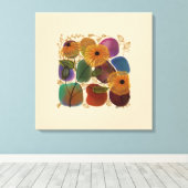 Waterverf - goudbloemen Rocks Modern Canvas Afdruk (Insitu (Houten vloer))